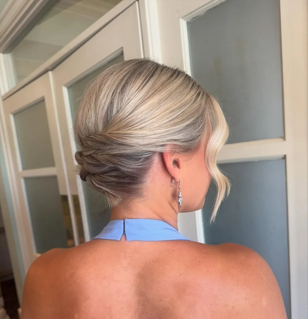Sleek Low Knot Updo