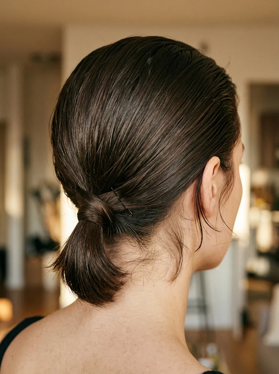 Sleek Low Mini Bun