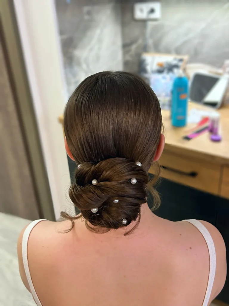 Sleek Pearl Chignon