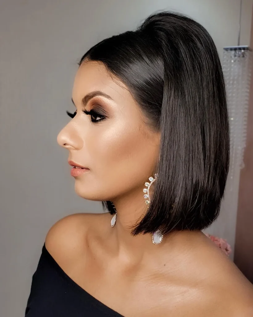 Sleek Side Part Bob