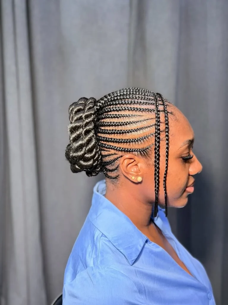 Sleek Side Part Bun