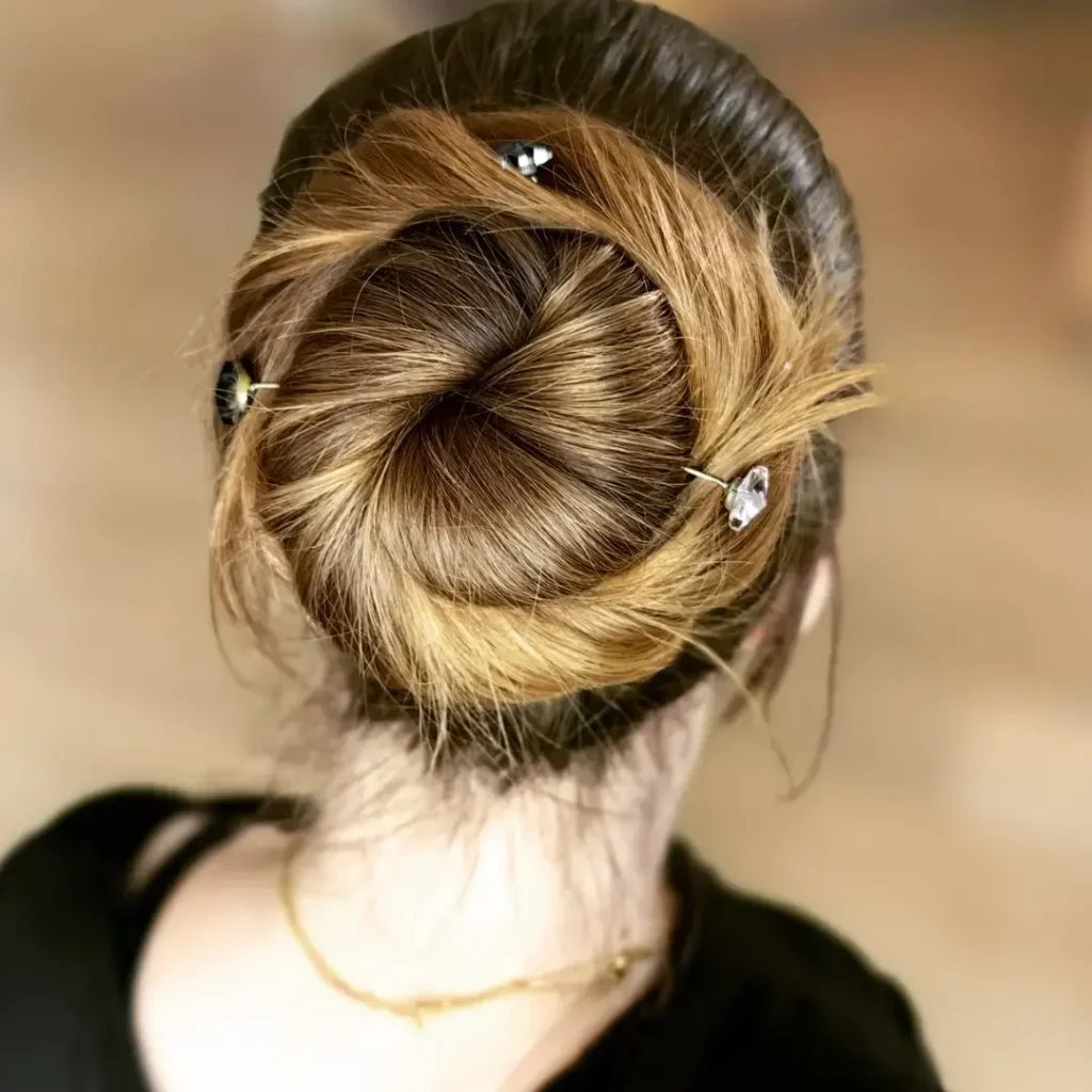 Sleek Spiral Wrapped Bun Updos