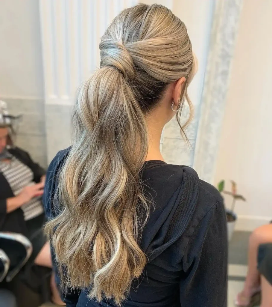 Sleek Wrapped Low Ponytail
