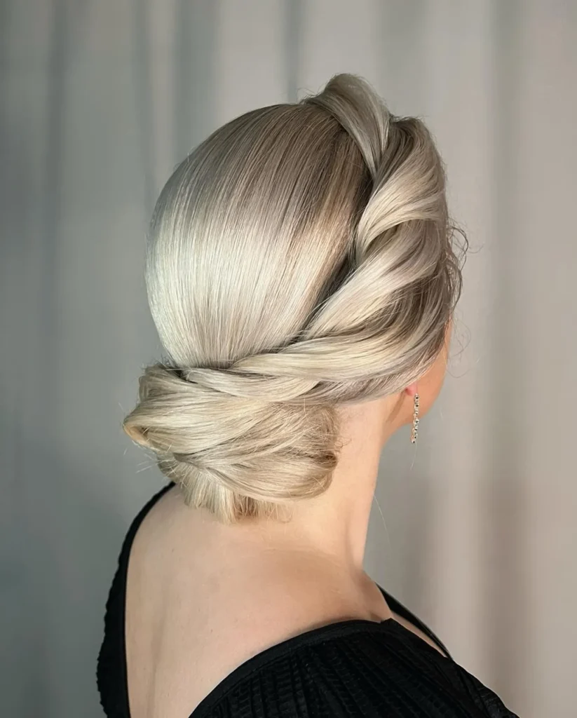 Sleek Wrapped Low Twist Updos