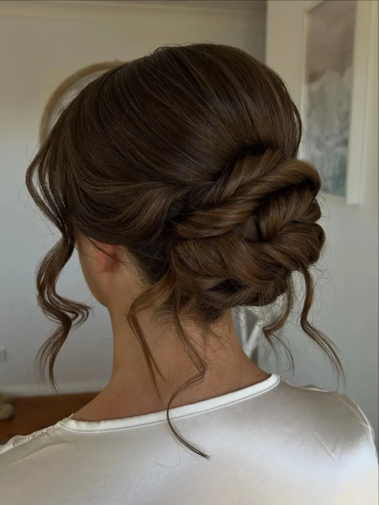 Smooth Side Wrapped Bun Updos