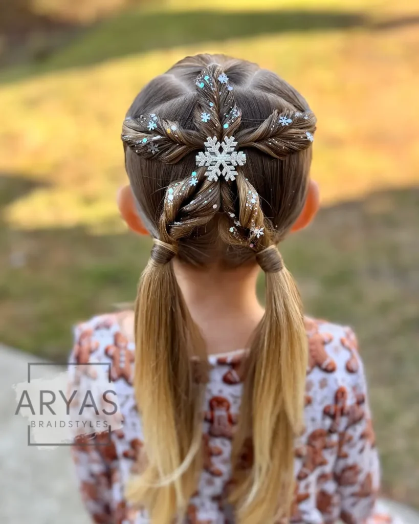 Snowflake Twist Pigtails