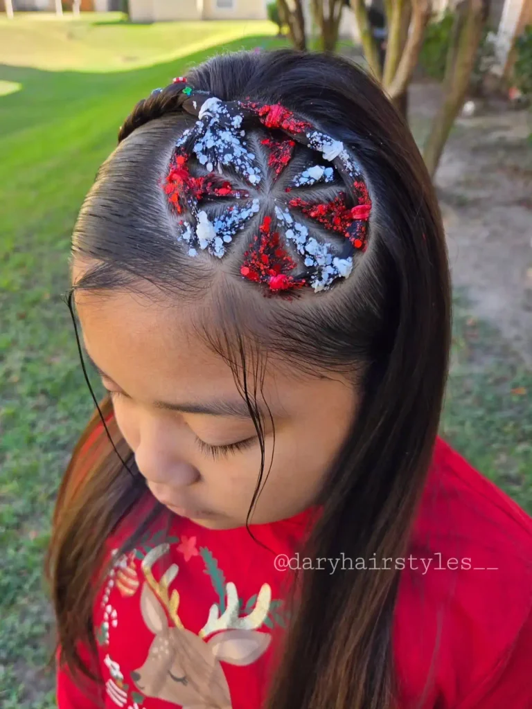Snowy Candy Cane Crown