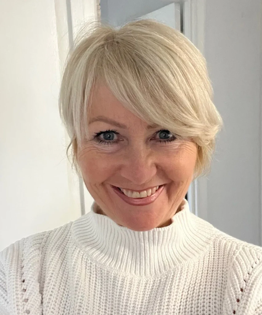 Soft Blonde Bob with Side Bangs