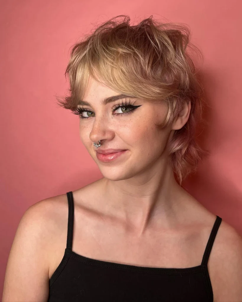 Soft Layered Shag with Bangs
