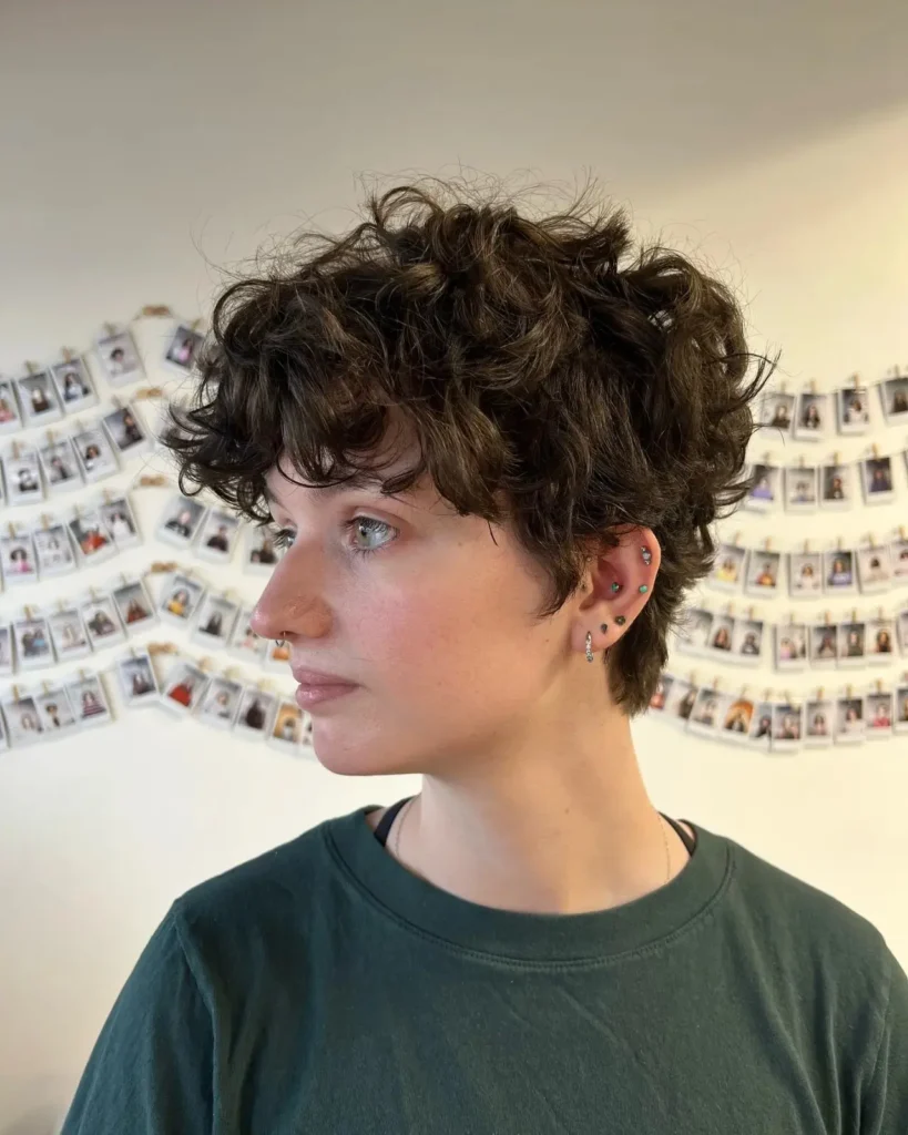 Soft Layered Curl Pixie Cut