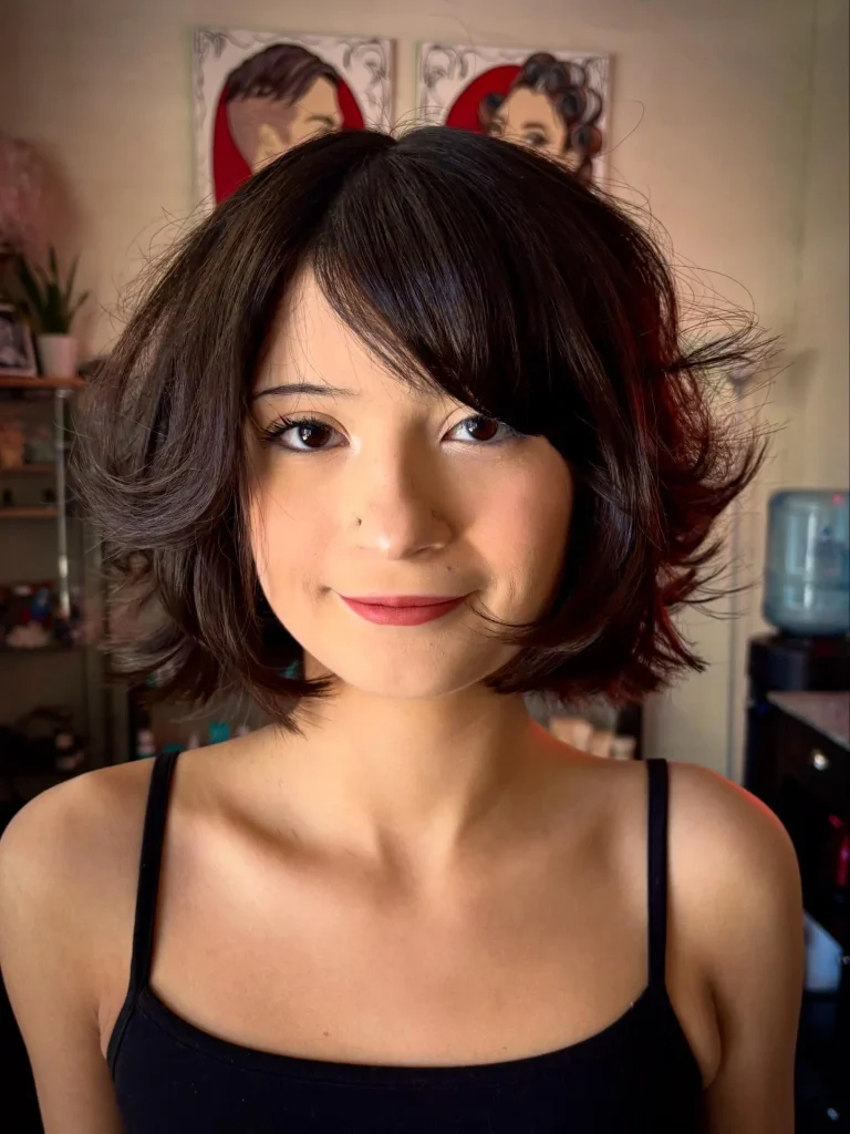 Soft Layered Shag with Bangs