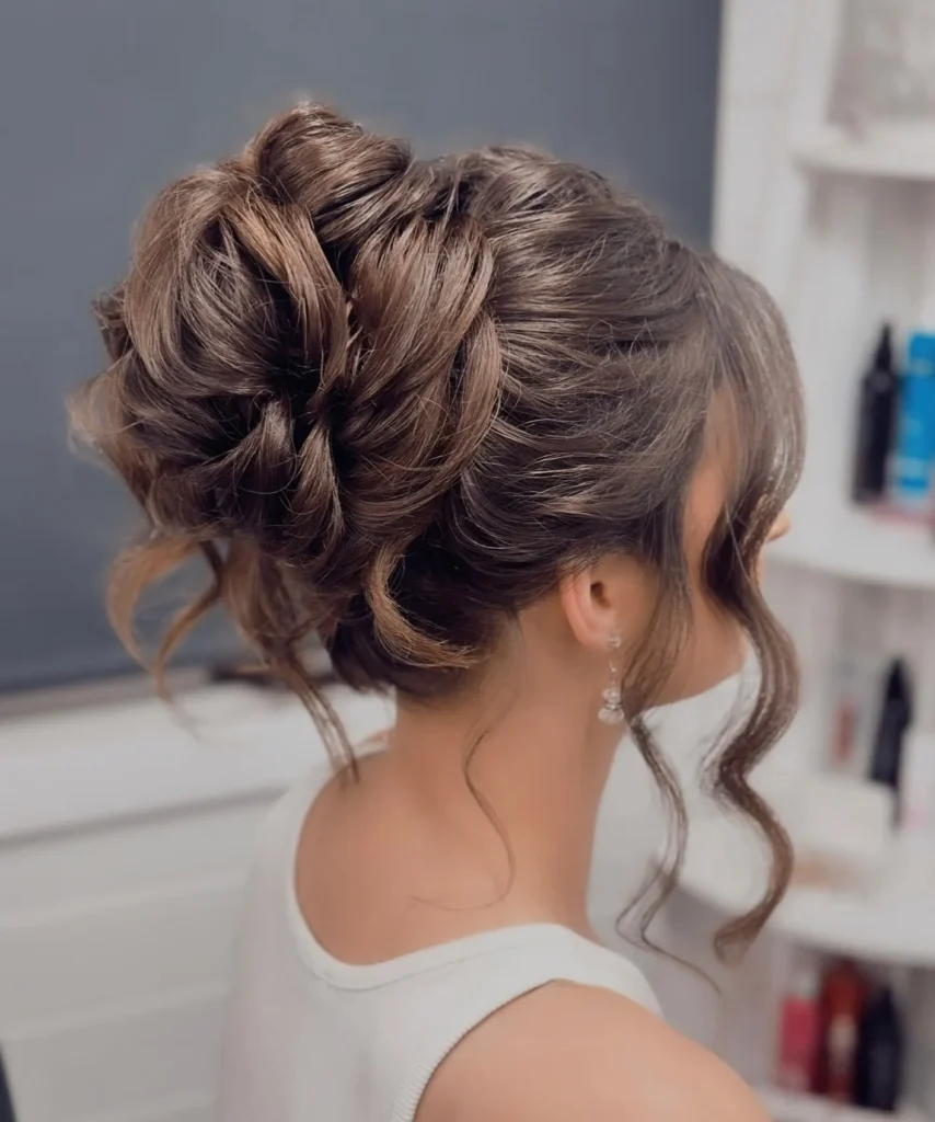 Soft Twisted Lifted Bun Updos