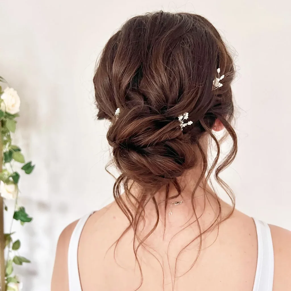 Soft Twisted Low Bun