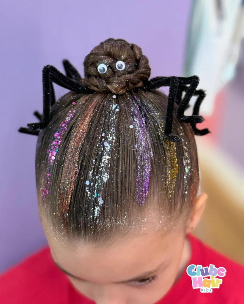 Sparkling Spiderweb High Bun