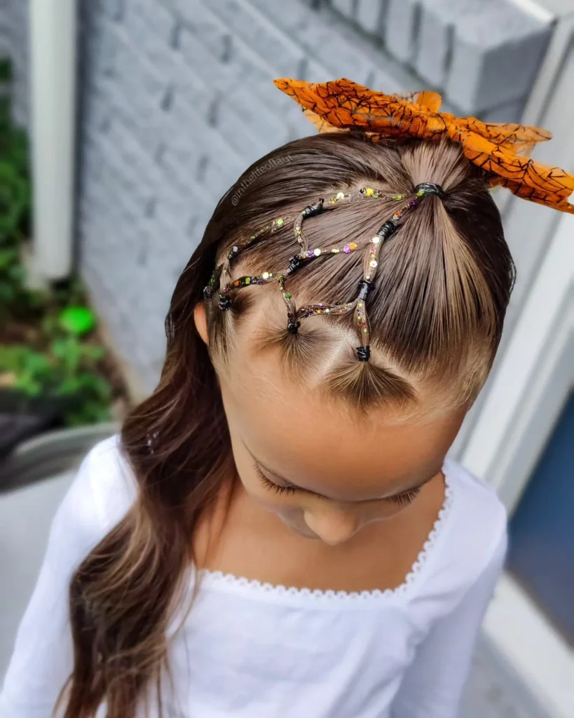 Spooky Spiderweb Bow