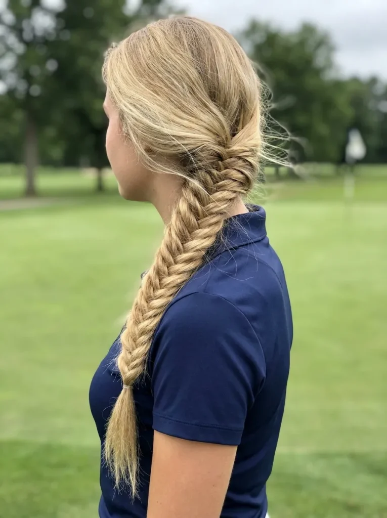 Sporty Fishtail Side Sweep