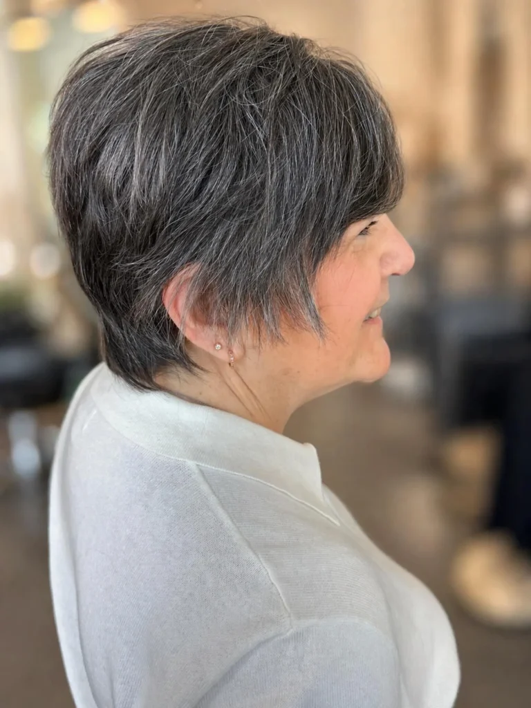 Stacked Charcoal Pixie Shag