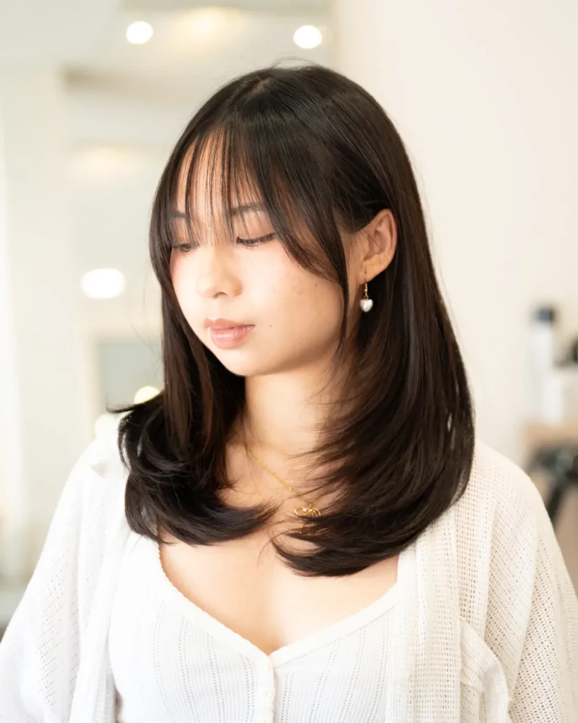 Straight Layered Cut With Bangs
