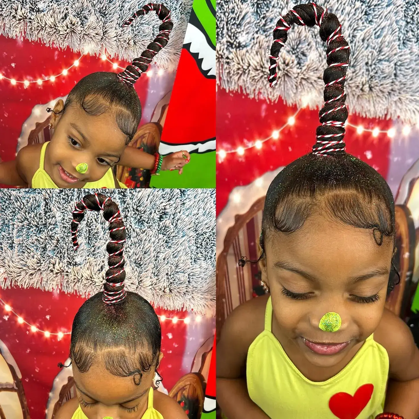 Striped Candy Cane Updo