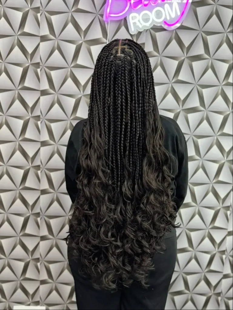 Subtle Curl Finish Braids