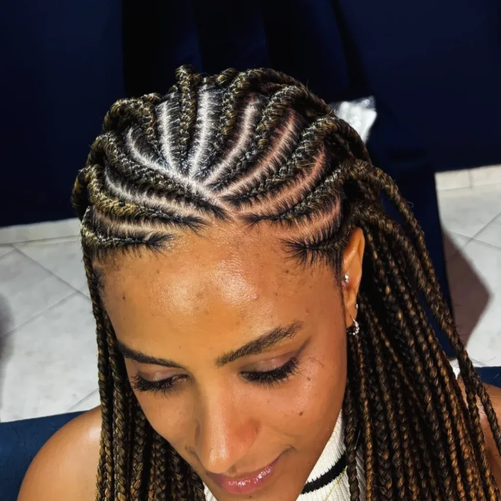 Sun Kissed Swirl Fulani Braids