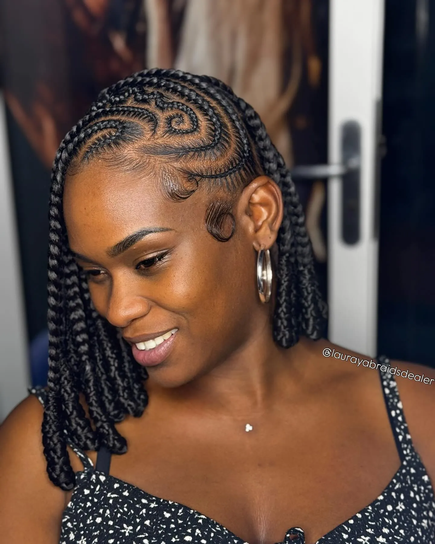 Swirl Cornrow Bob Braids
