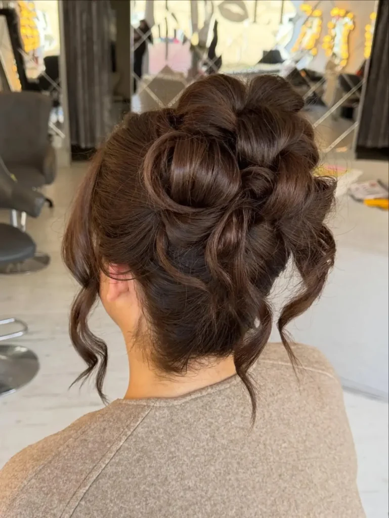 Swirl-Sculpted High Bun