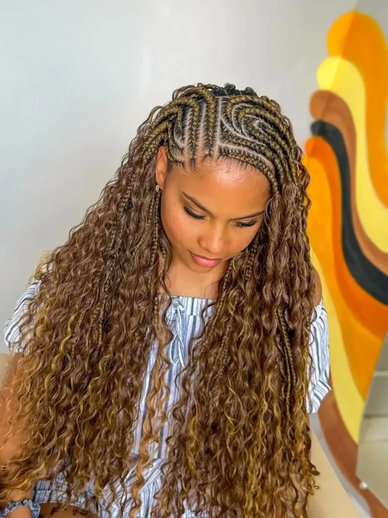 Swirled Honey Fulani Braids