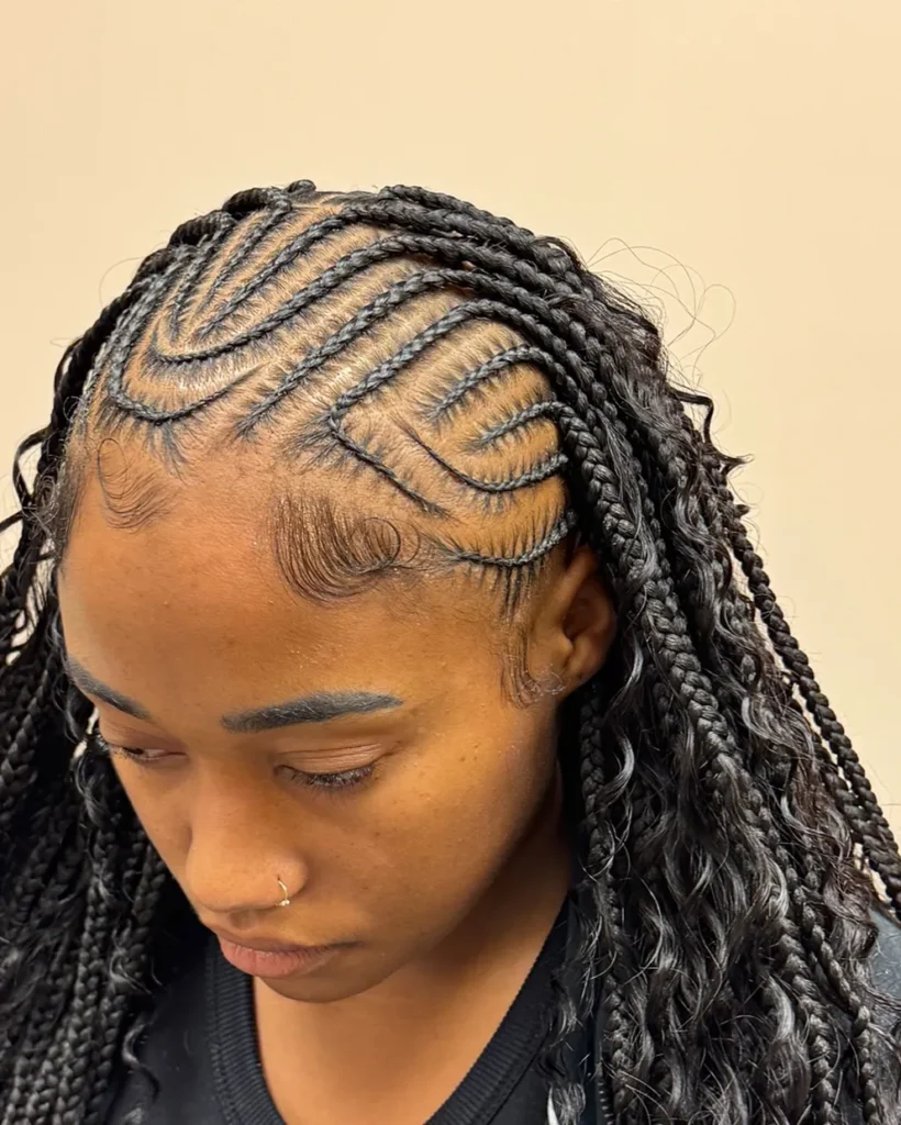 Swirling Path Fulani Braids