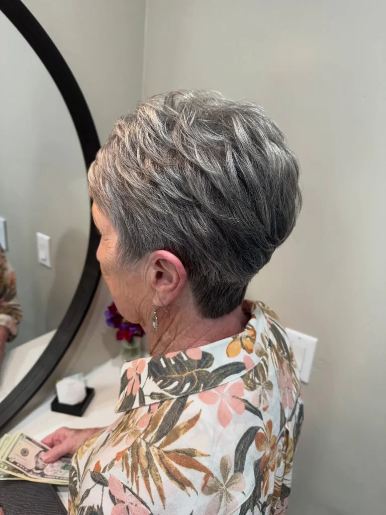 Tapered Silver Crop Shag