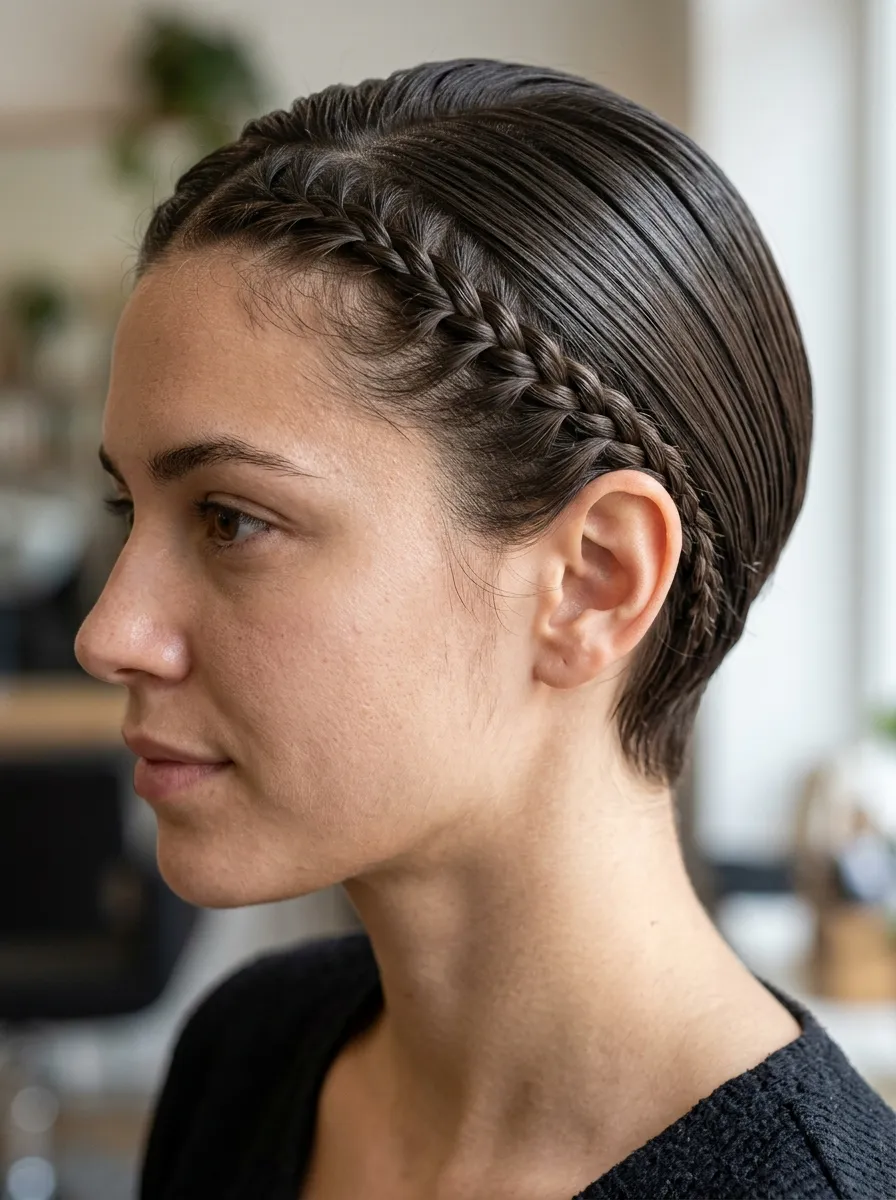 Temple Braid Slick Back