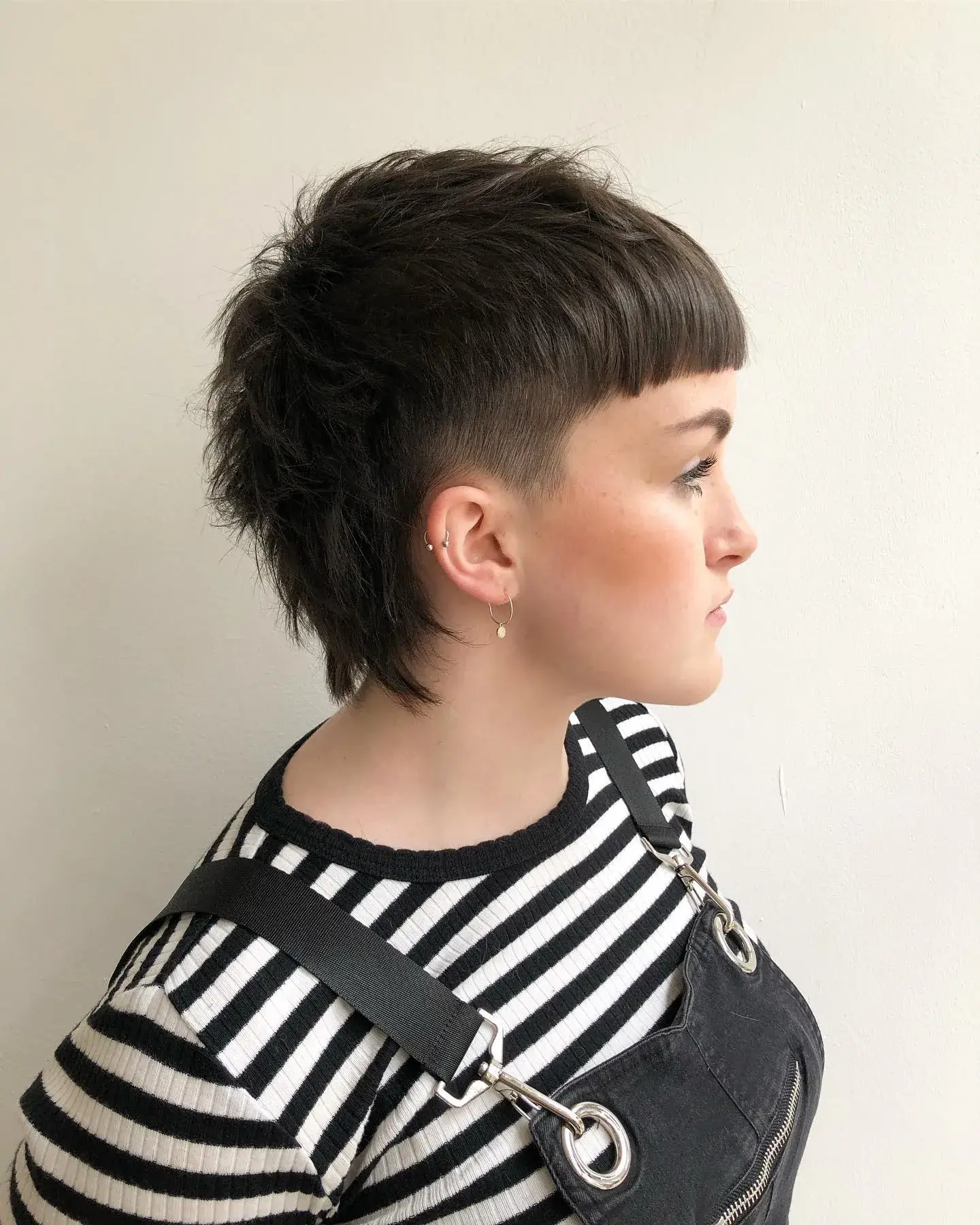 Textured Black Pixie Mullet