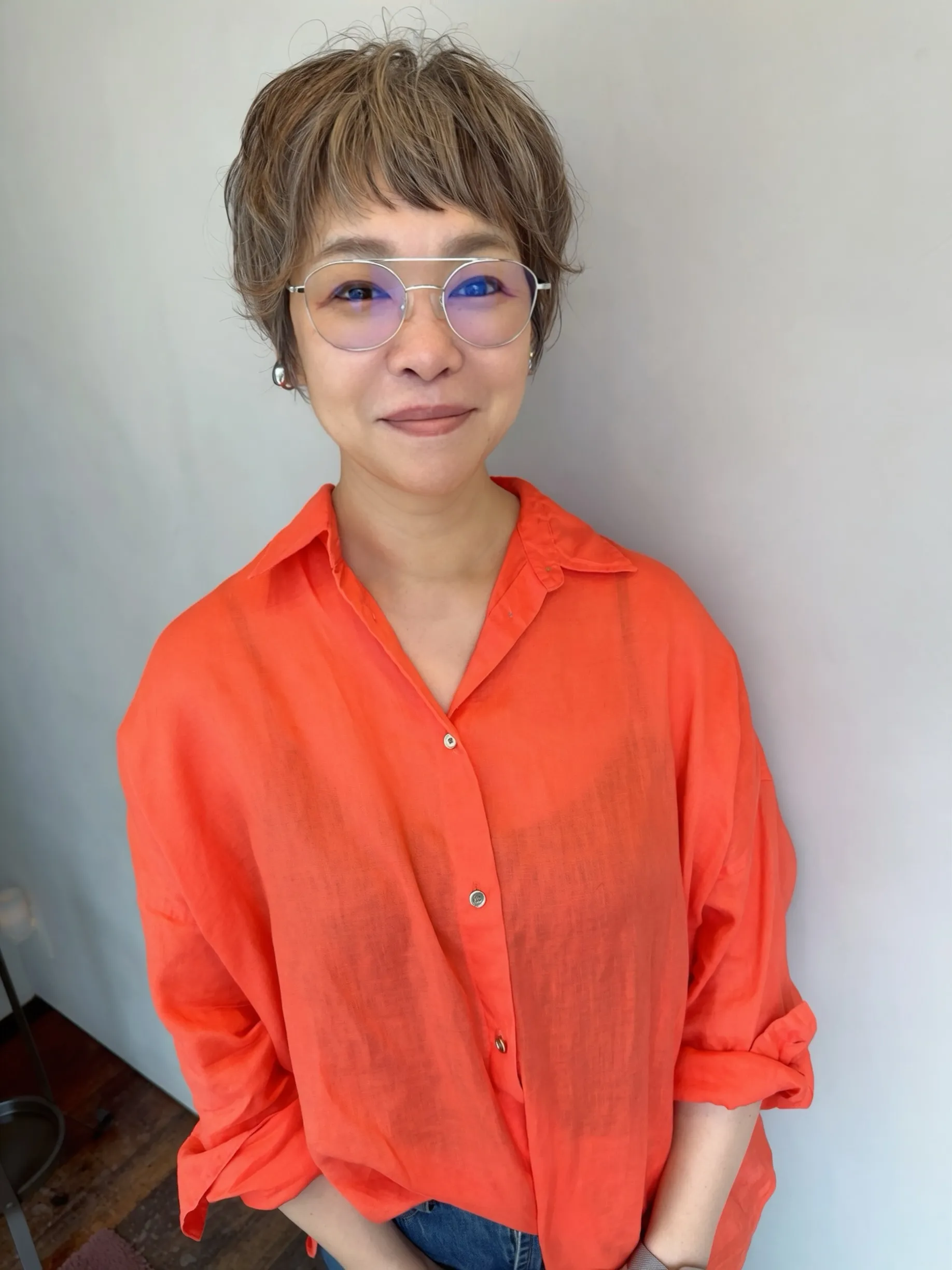 Textured Brunette Pixie With Fringe