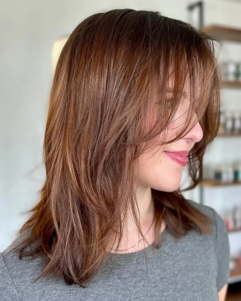 Textured Chestnut Kitty Cut Shag