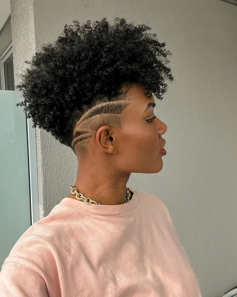 Textured Curly Mohawk