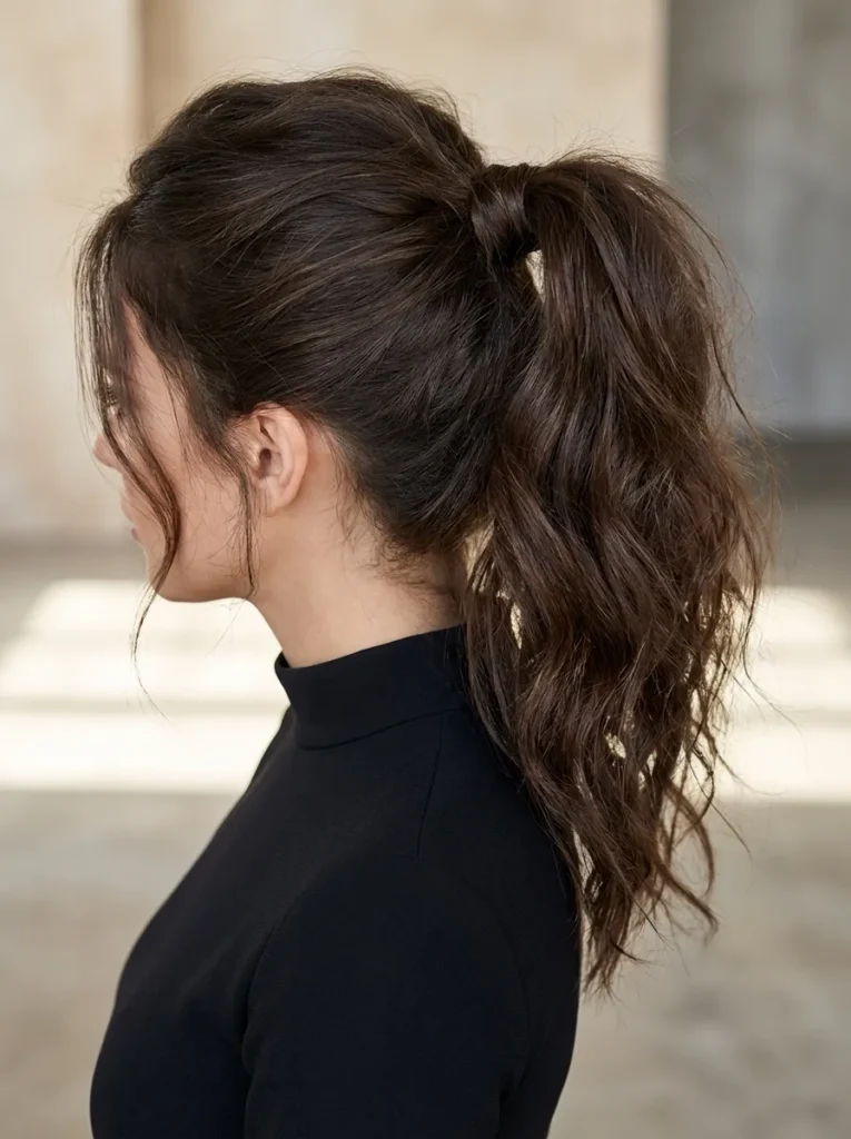 Textured High Pony