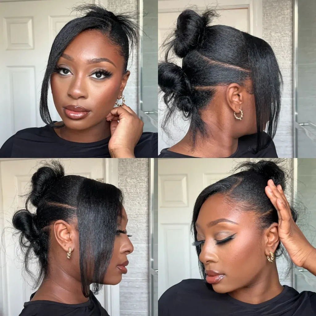 Textured Natural Twist Updo