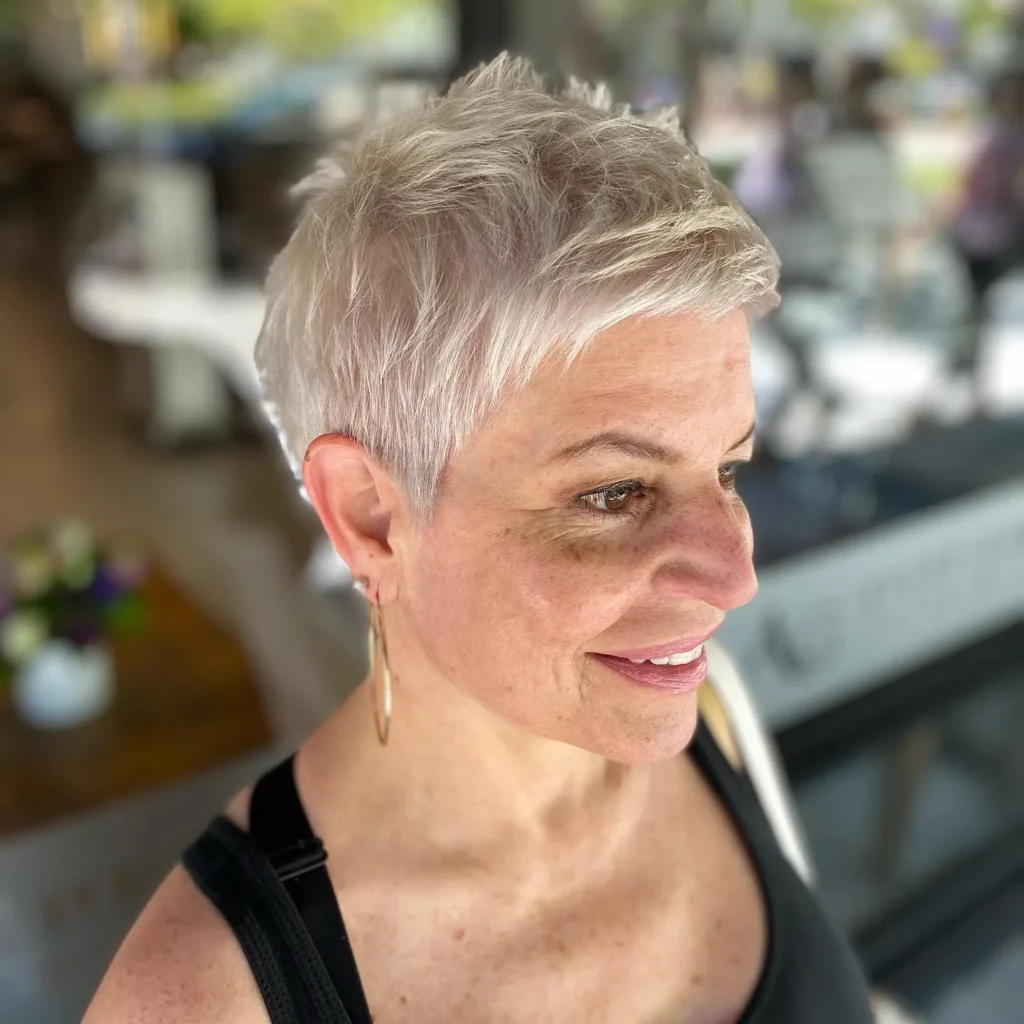 Textured Platinum Pixie Shag