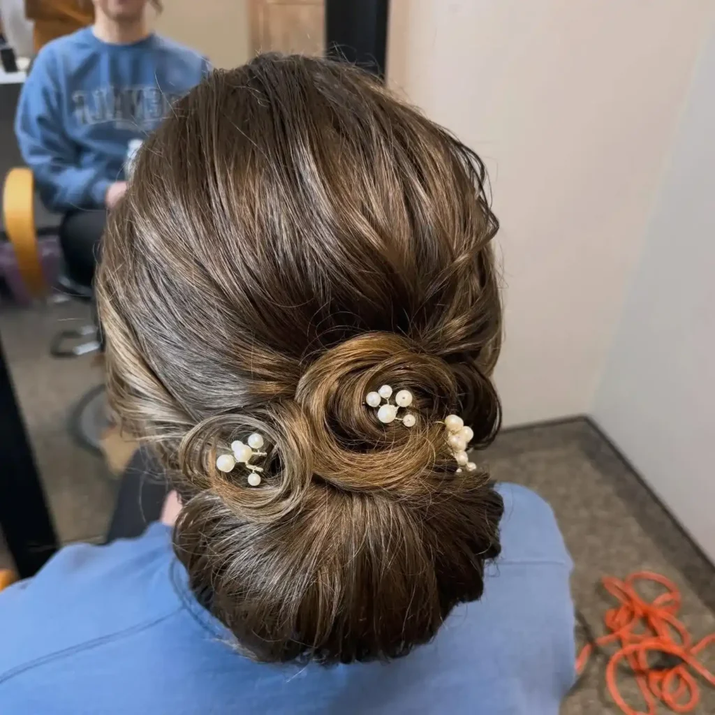 Textured Rose-Swirl Bun