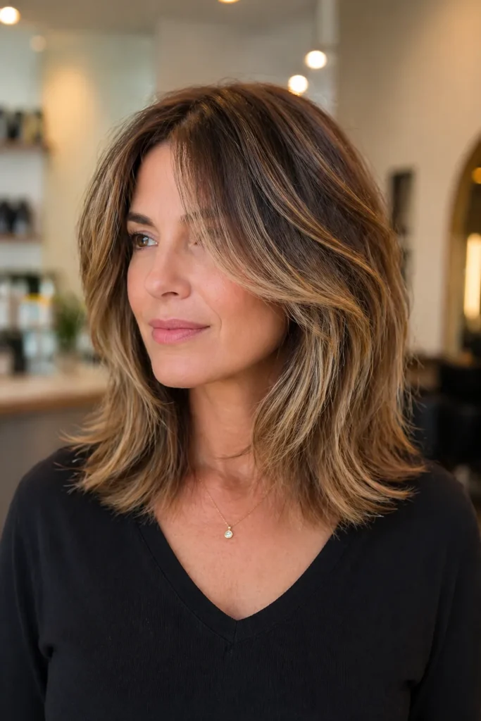 Textured Shoulder Length Layers