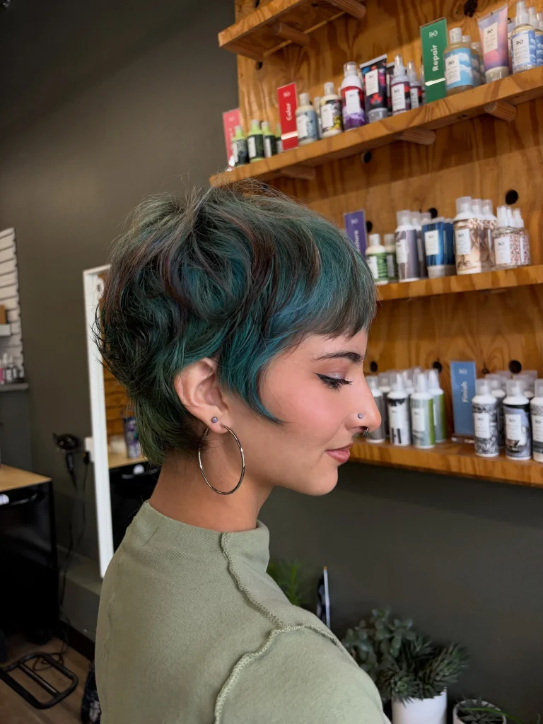 Textured Teal Pixie
