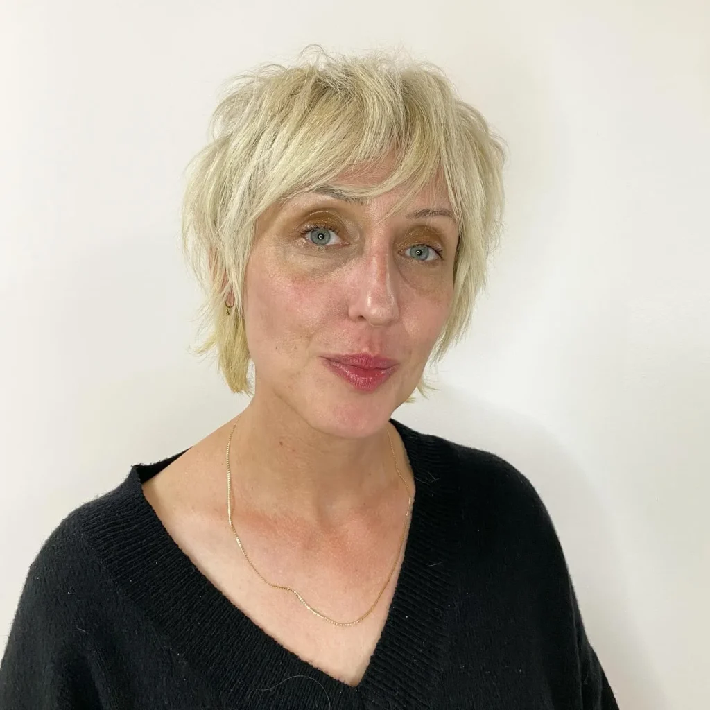 Tousled Blonde Pixie Shag