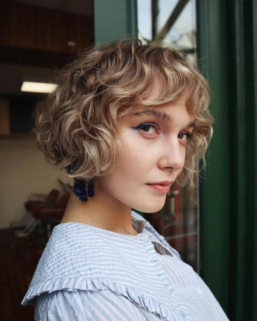 Tousled Curly Bob
