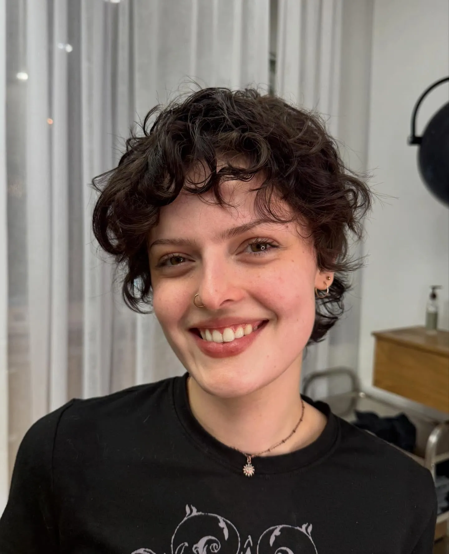 Tousled Curly Pixie Crop
