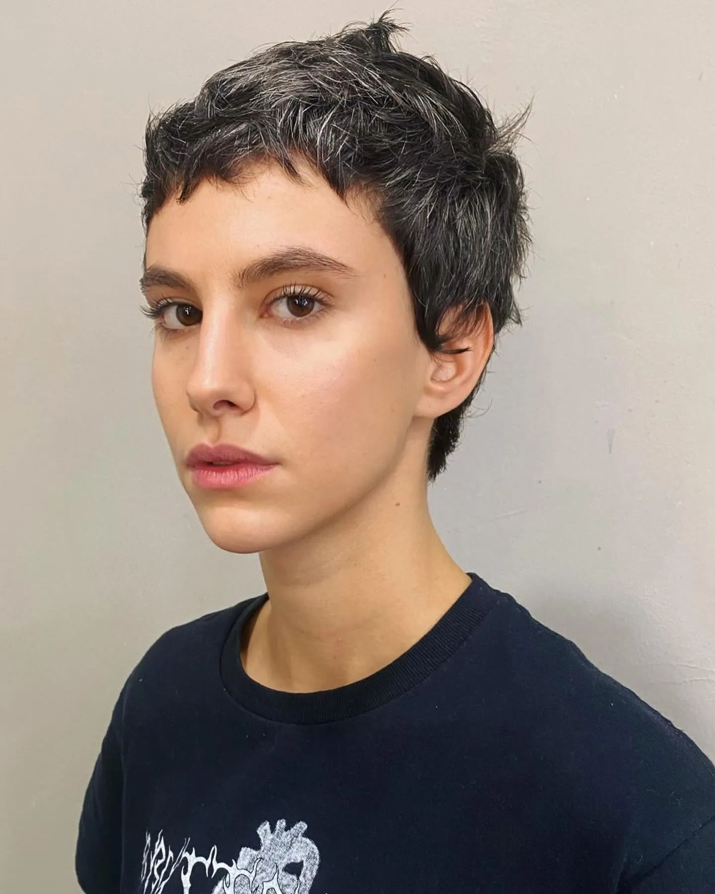 Tousled Dark Micro Pixie