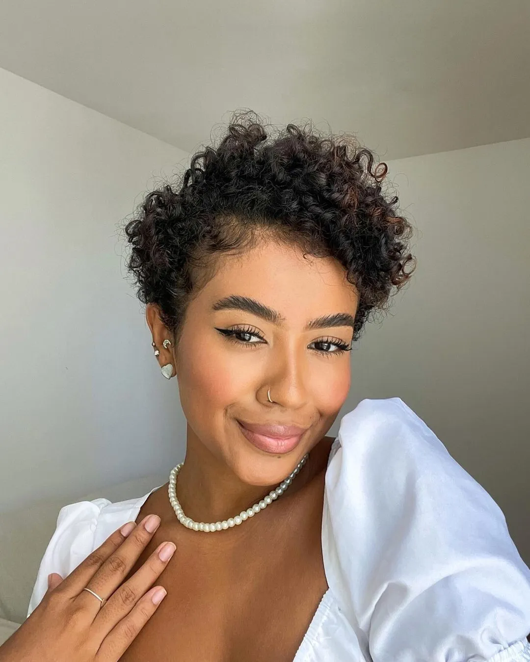 Tousled Short Curly Pixie