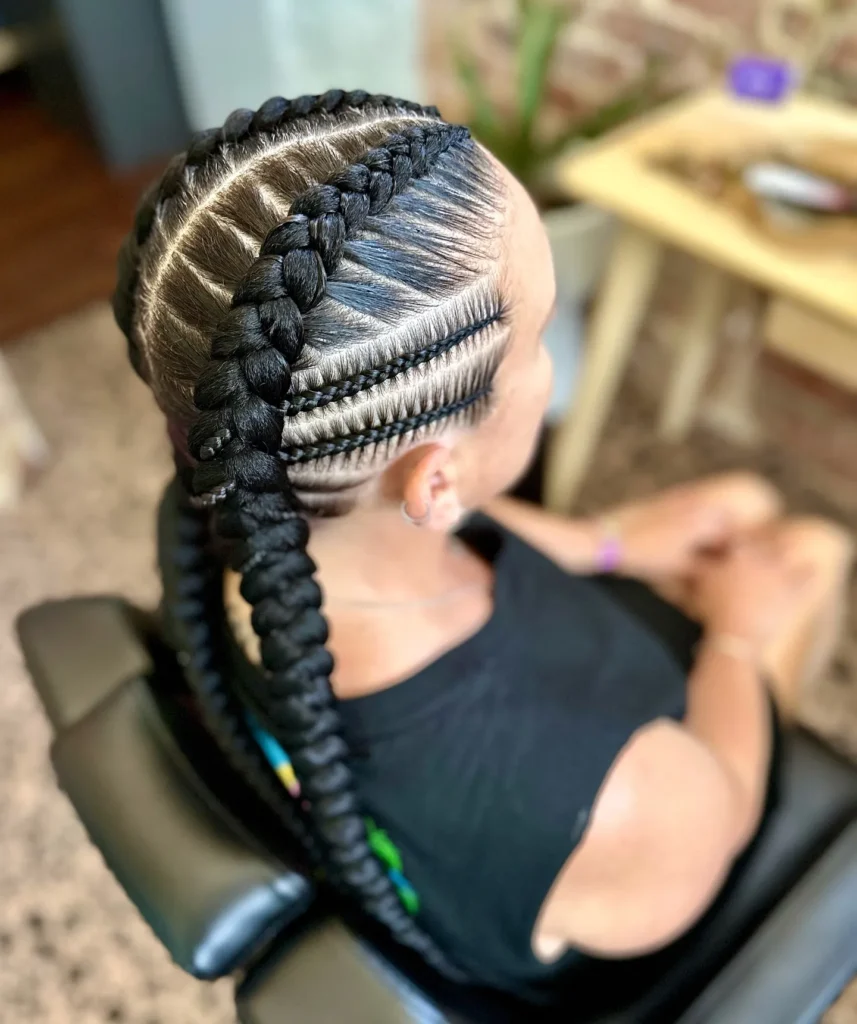 Triple Braid Feed-In Ponytail