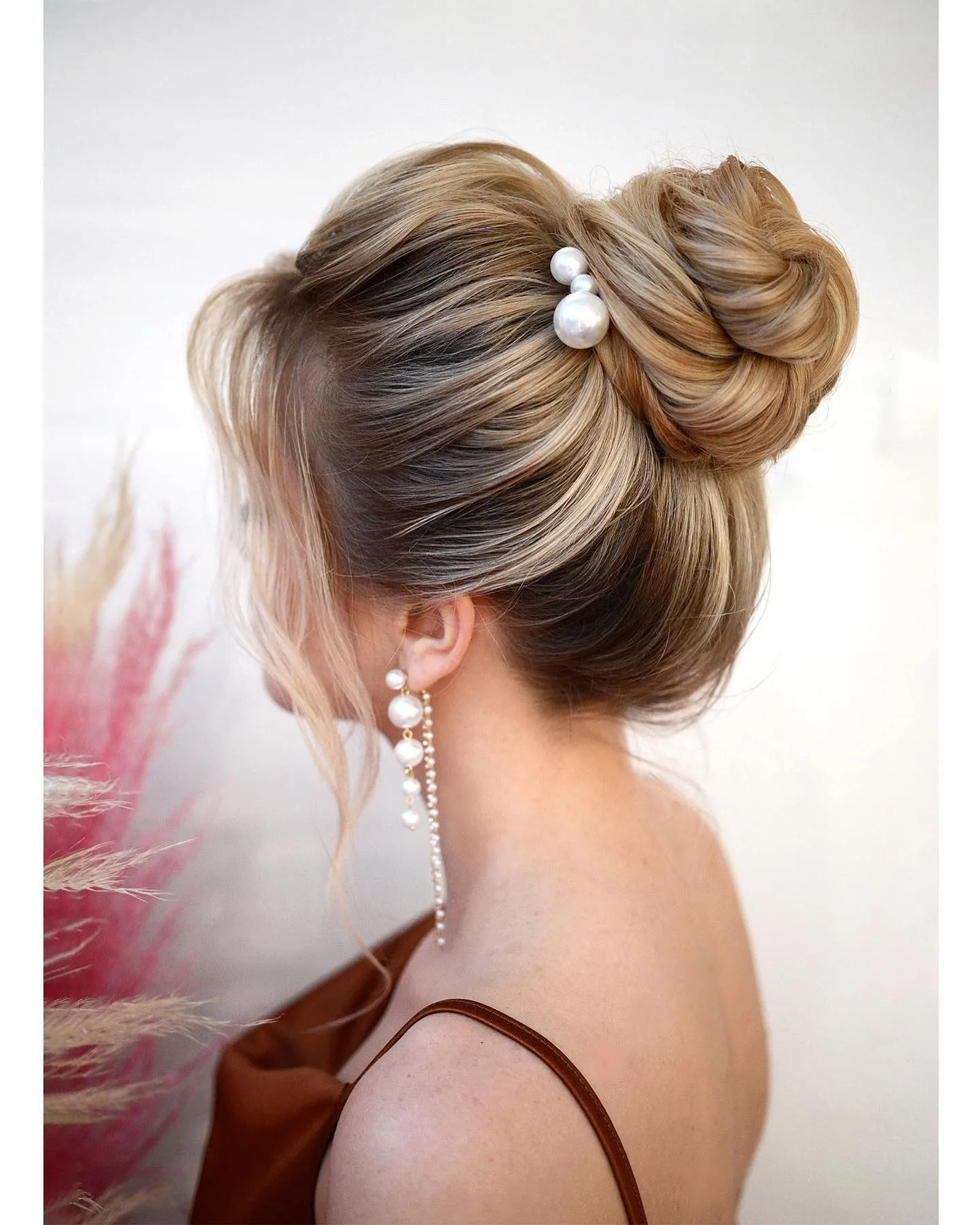 Triple Pearl Bun Updos