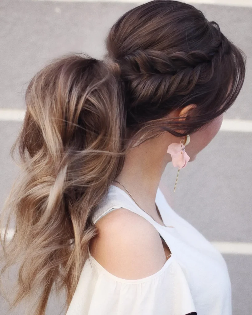 Twisted Braid Low Pony Blend