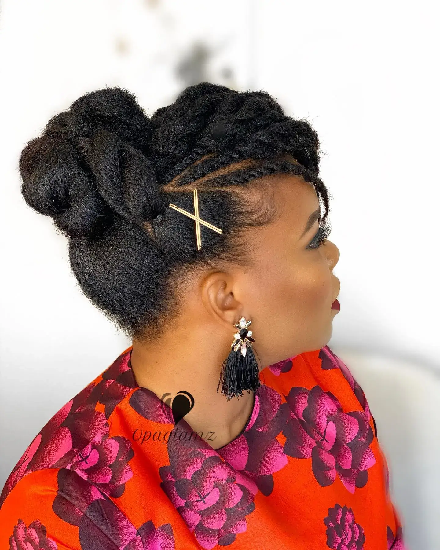 Twisted Bun With Gold Pins